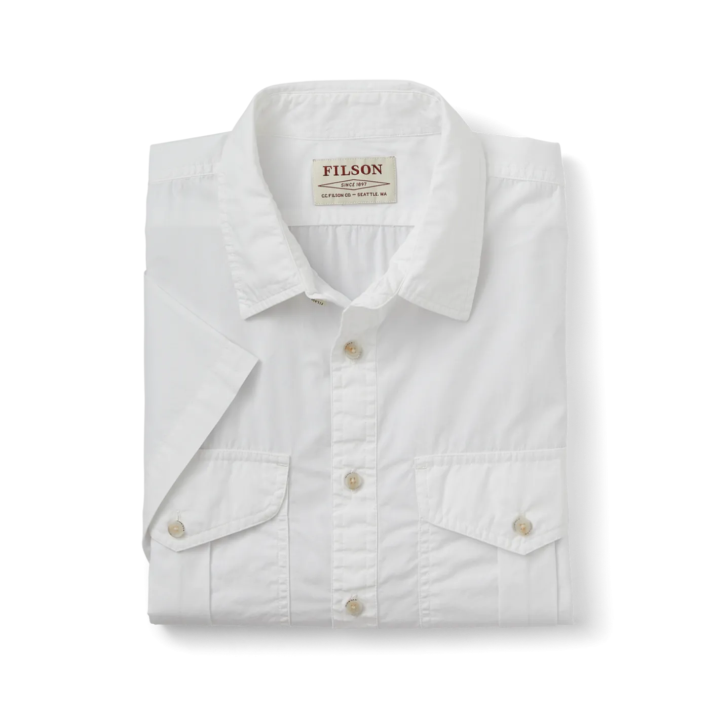 Filson's Washed Short Sleeve Feather Cloth Shirt