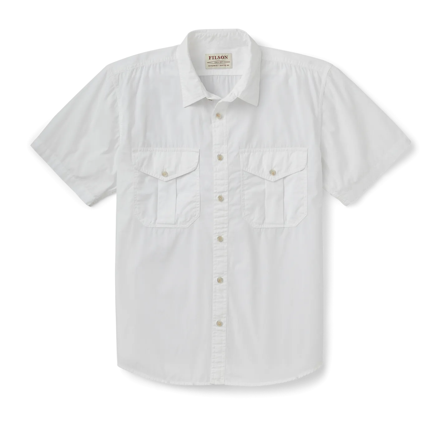 Filson's Washed Short Sleeve Feather Cloth Shirt