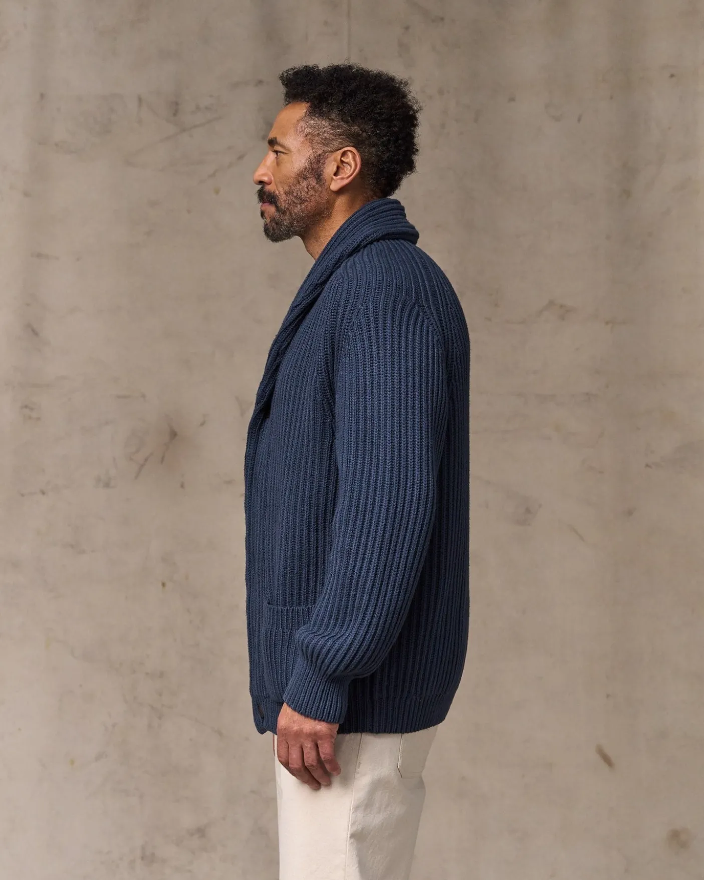 Fisherman Rib Cotton Cardigan