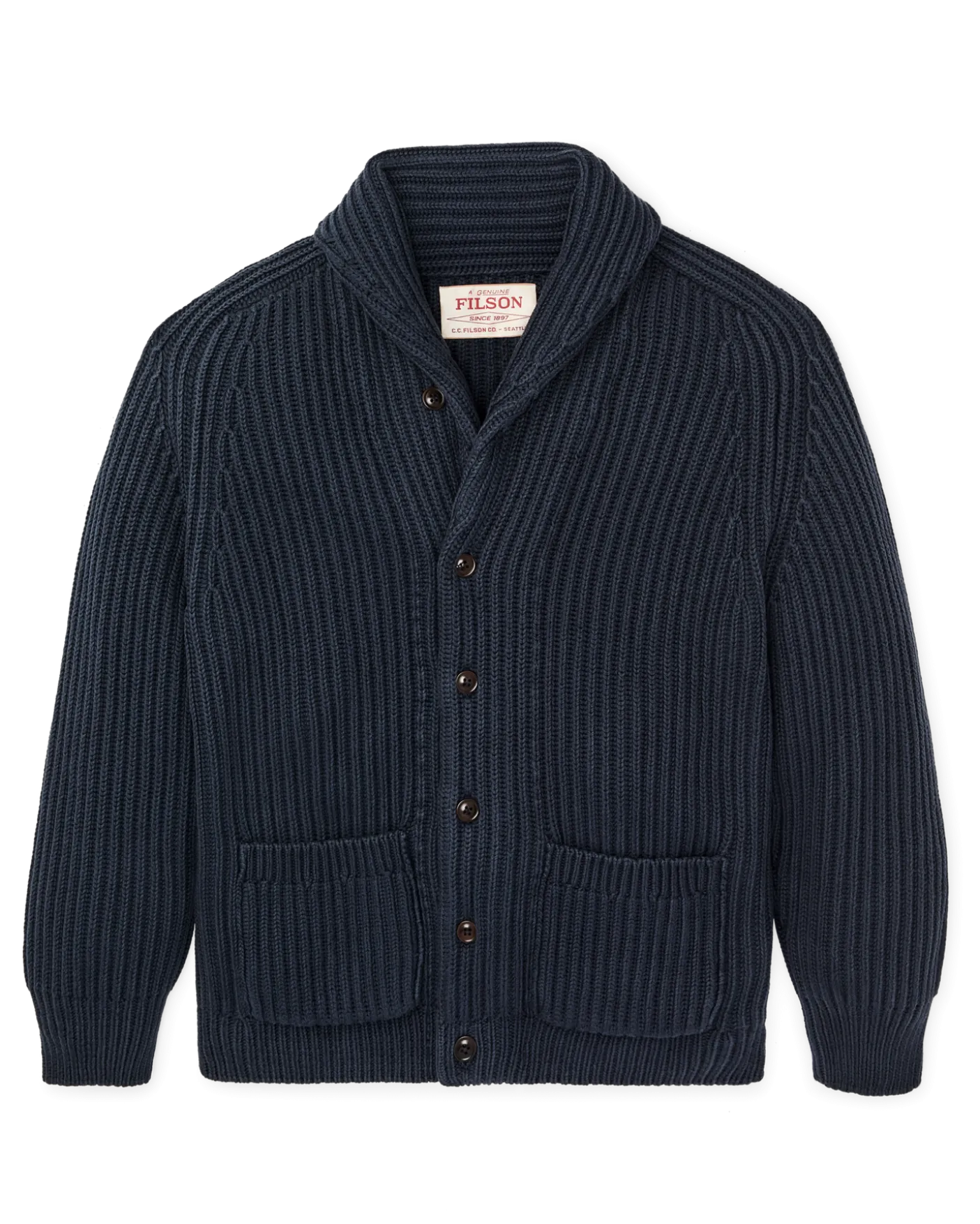 Fisherman Rib Cotton Cardigan