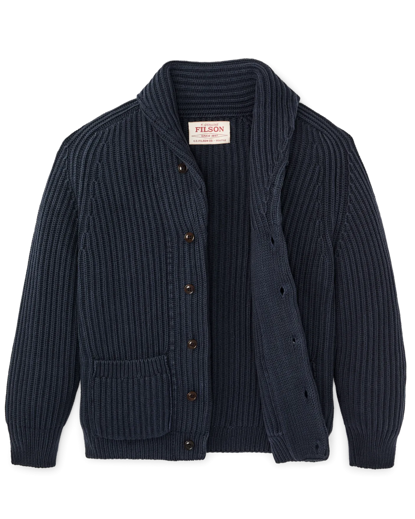 Fisherman Rib Cotton Cardigan
