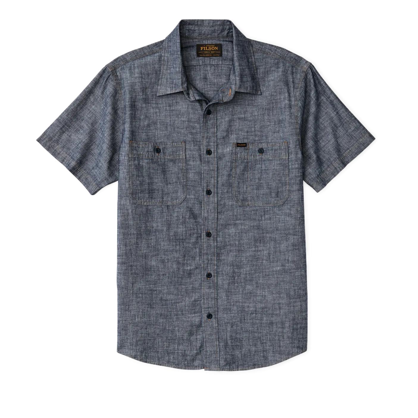 Short Sleeve Chambray Shirt