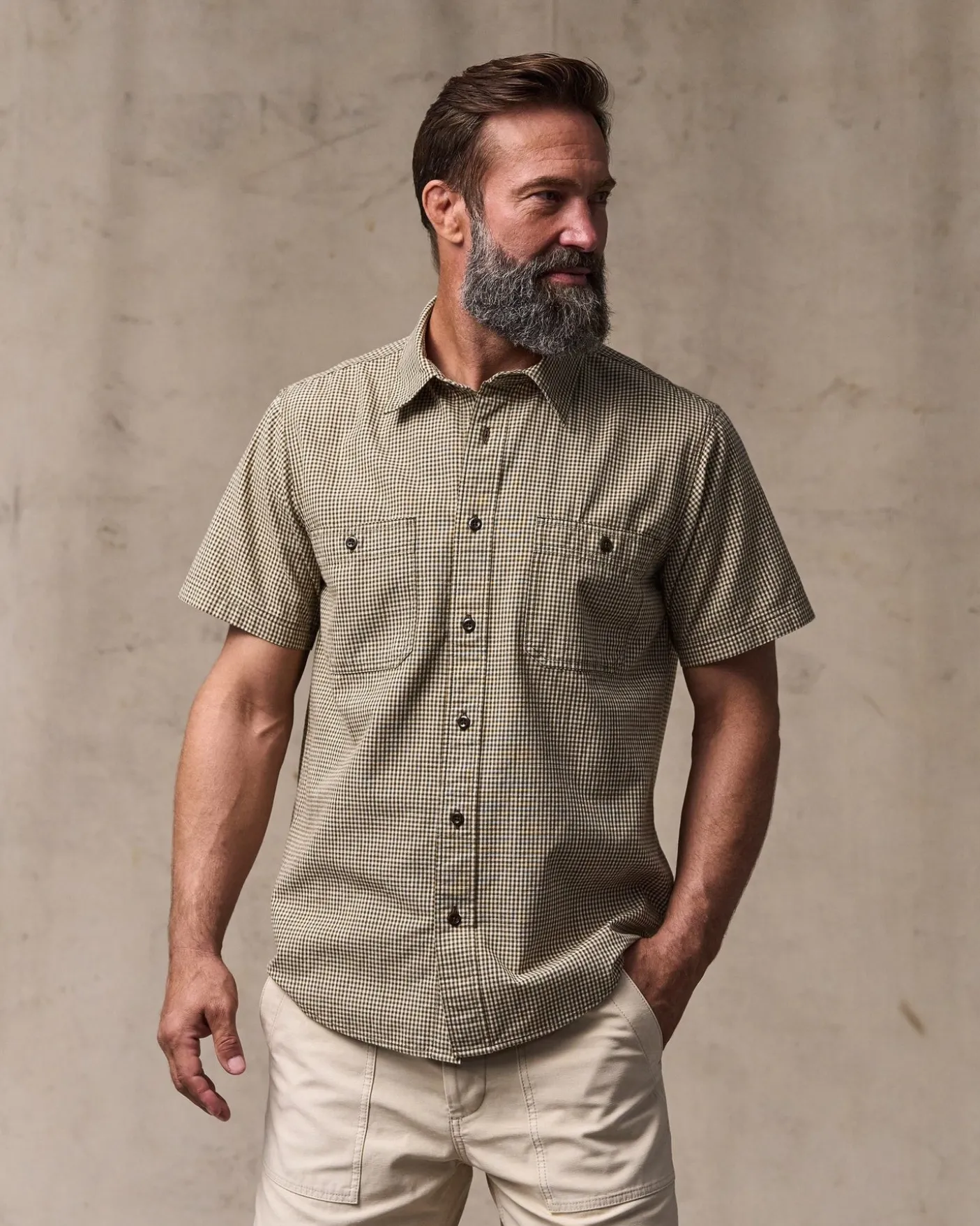 Short Sleeve Chambray Shirt