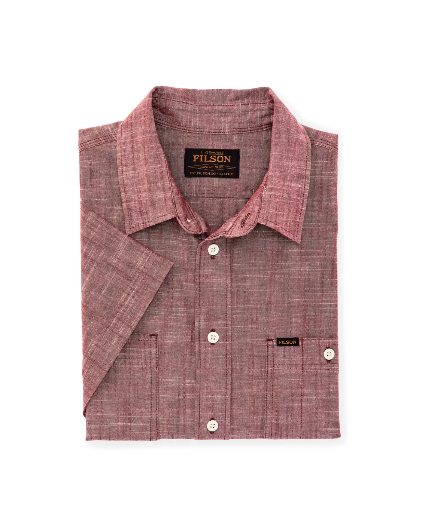 Short Sleeve Chambray Shirt