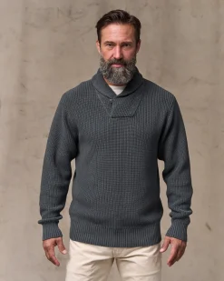 Vintage Cotton Shawl Neck Sweater