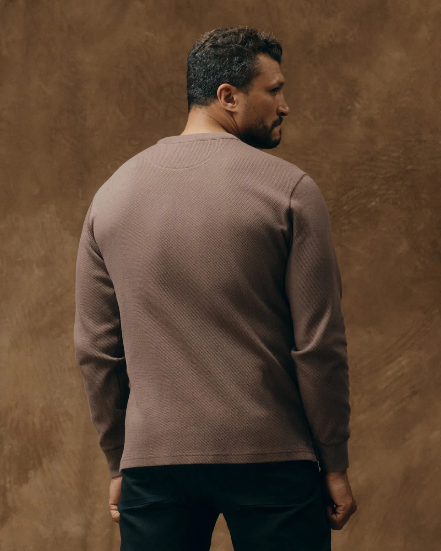 Waffle Knit Thermal Crewneck