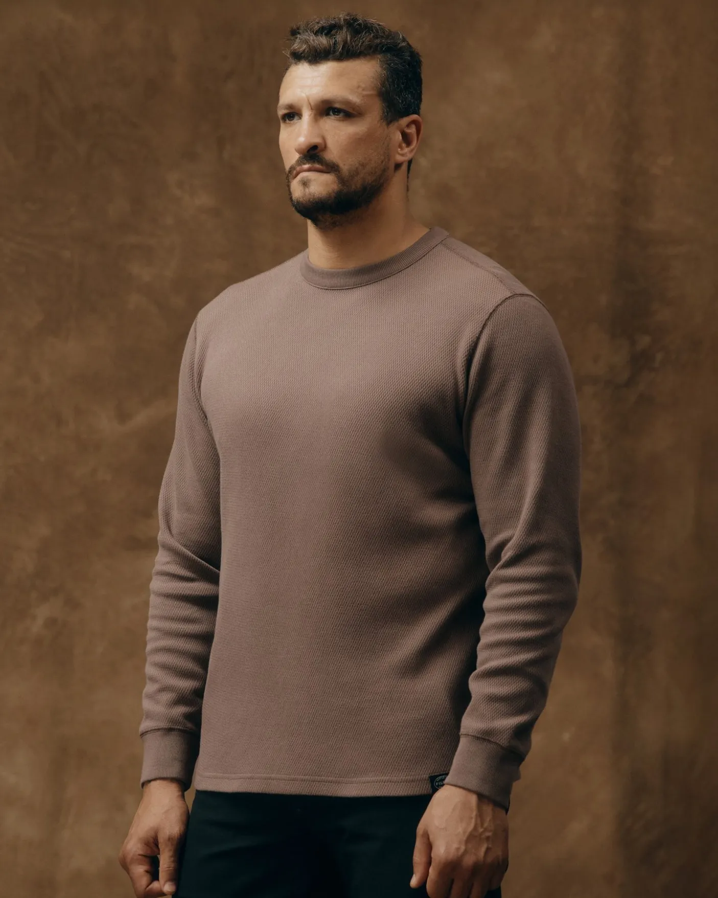 Waffle Knit Thermal Crewneck