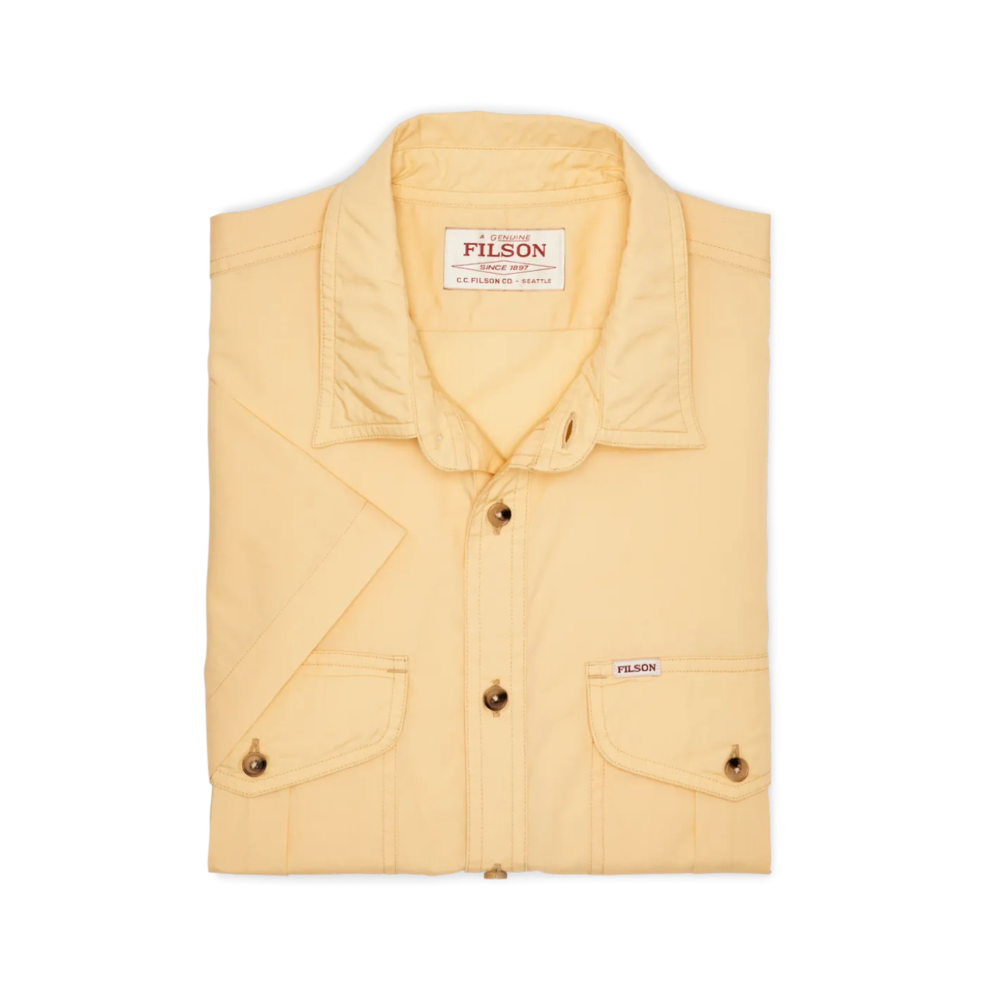 Washed Short Sleeve Feather Cloth Shirt