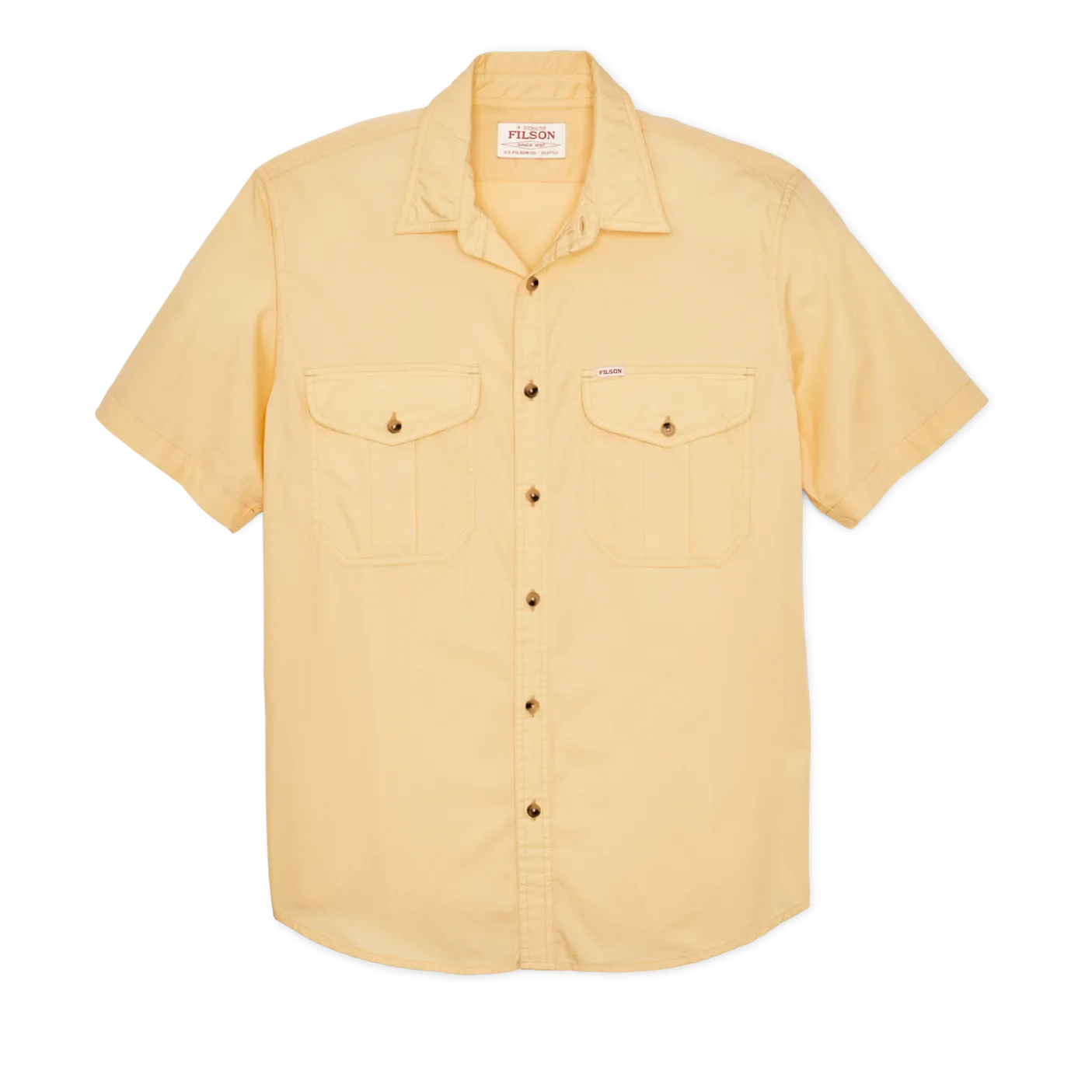 Washed Short Sleeve Feather Cloth Shirt