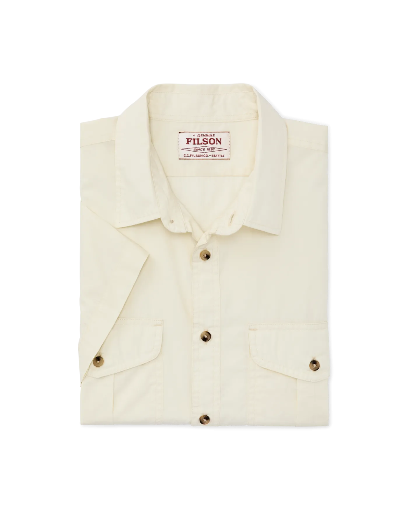 Washed Short Sleeve Feather Cloth Shirt