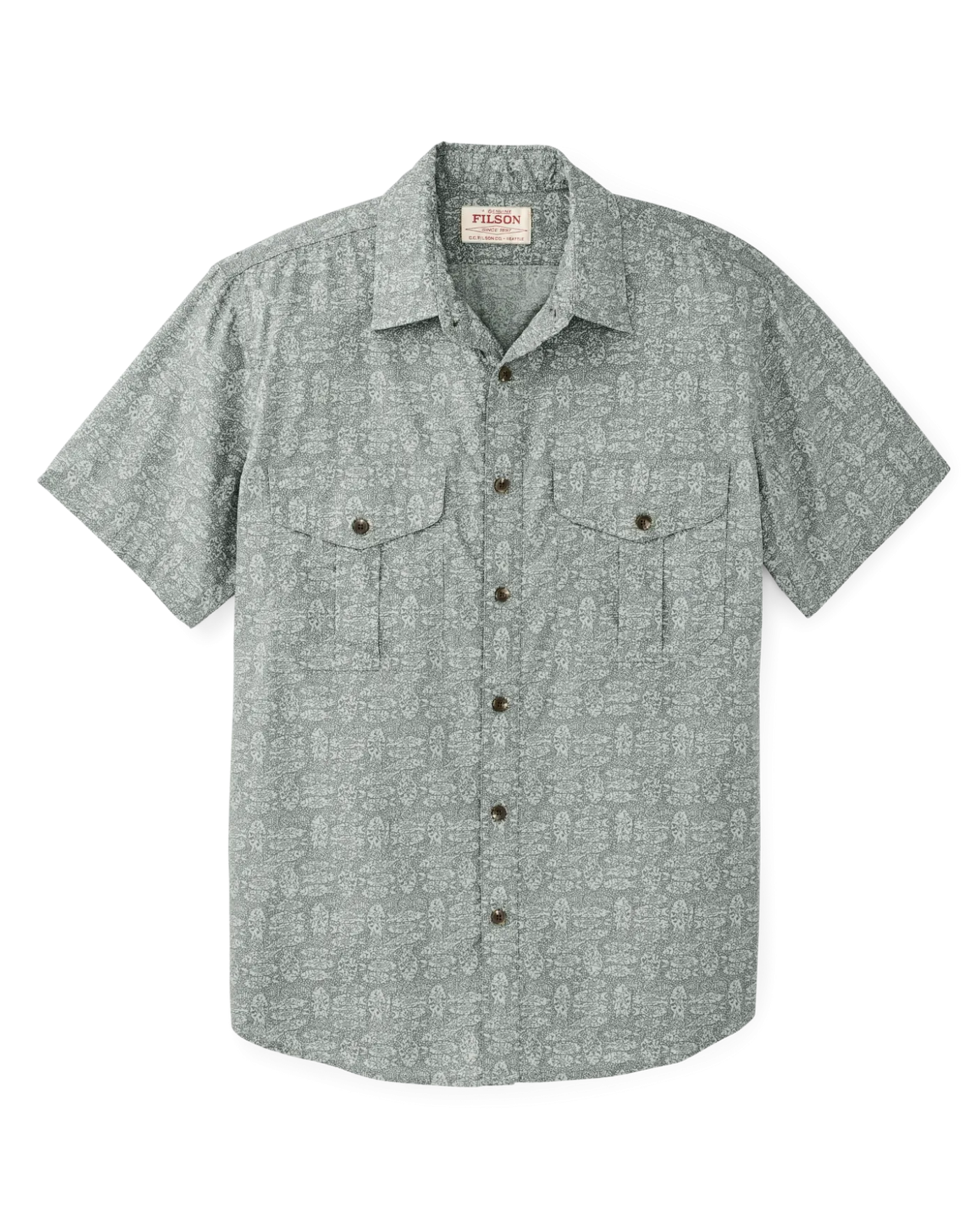 Washed Short Sleeve Feather Cloth Shirt