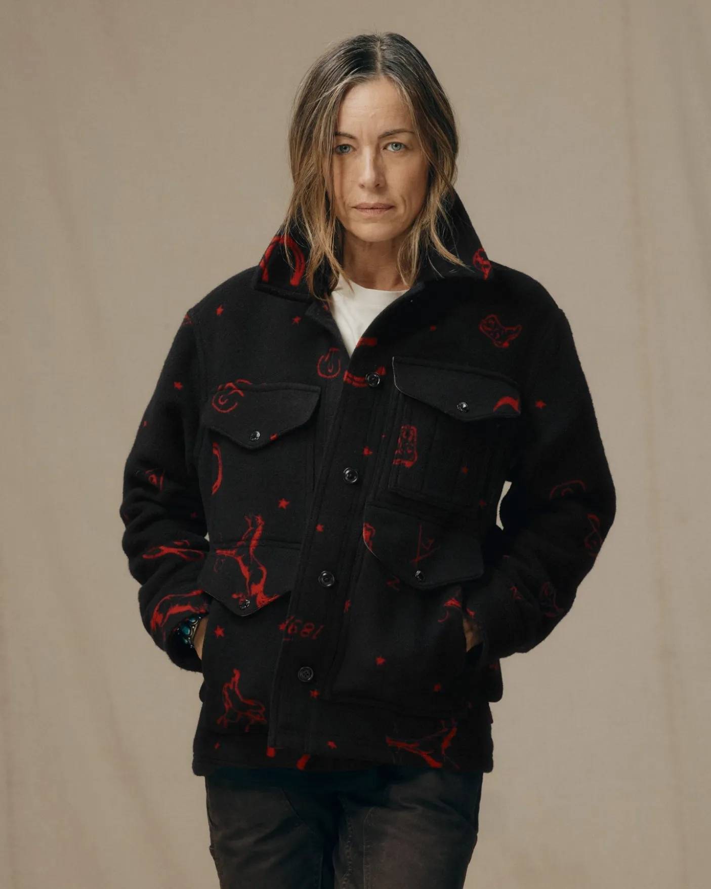 Women's Jacquard Wool Cruiser Jacket