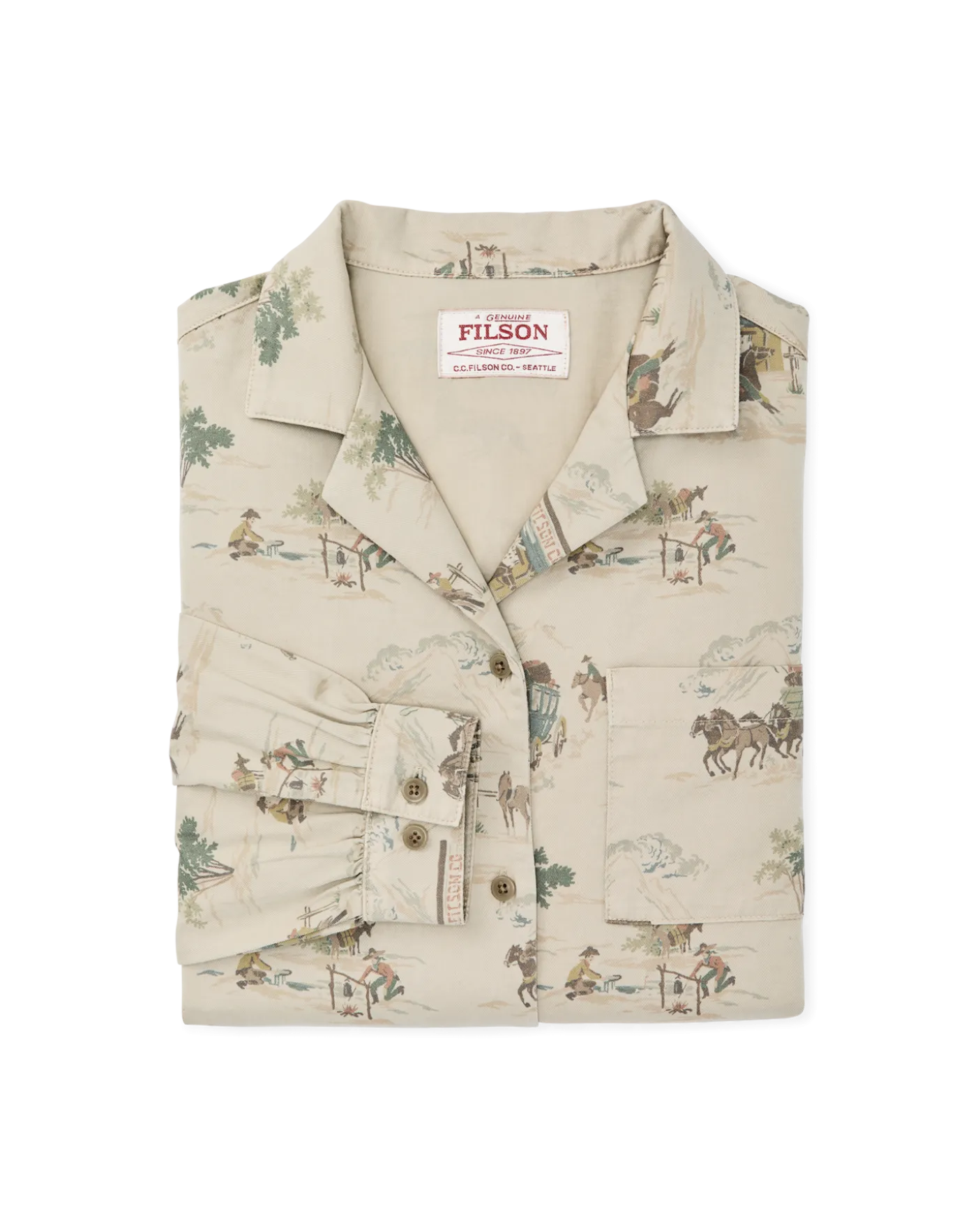 Women's Long Sleeve Twill Camp Shirt
