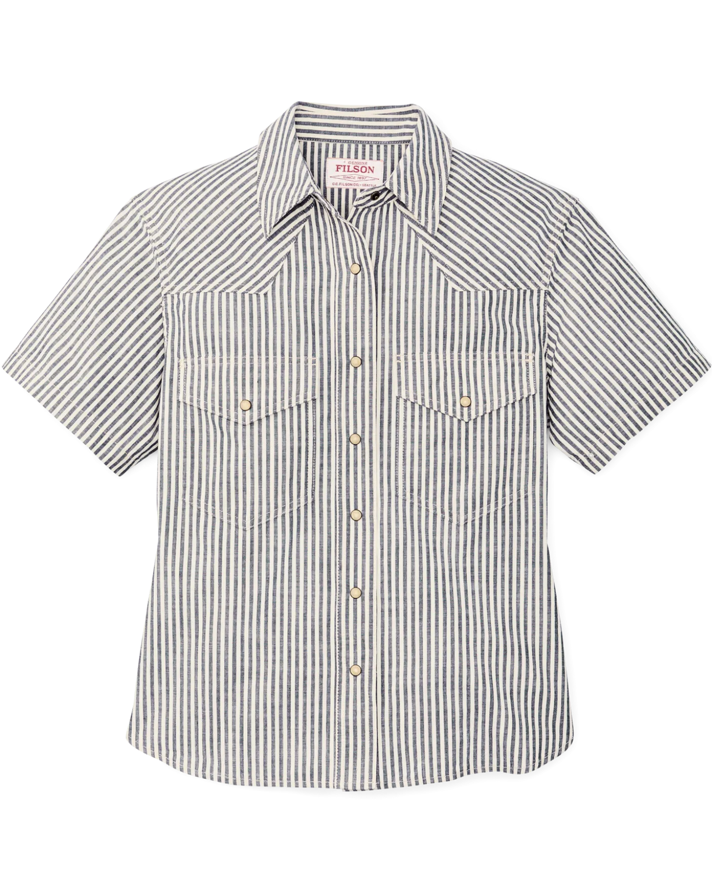 Women's Short Sleeve Chambray Western Shirt