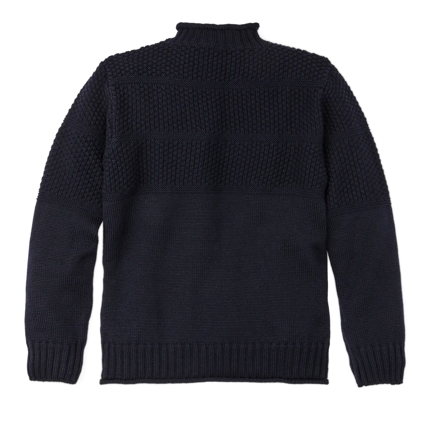 Wool Roll Neck Fisherman's Sweater
