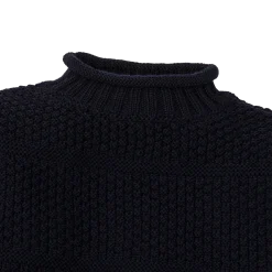 Wool Roll Neck Fisherman's Sweater